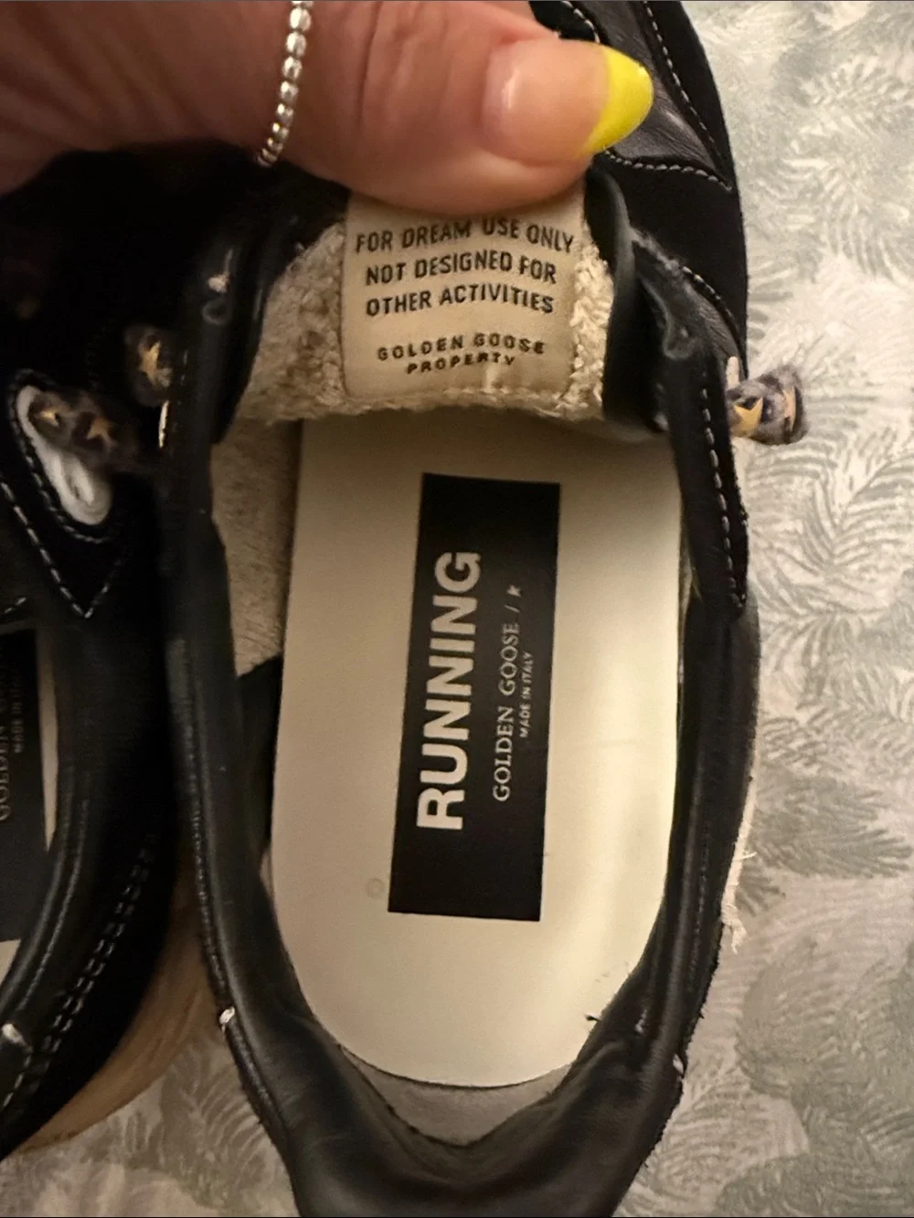 Golden Goose Black Sneakers with Cream Star Accent - Picture 2 of 8